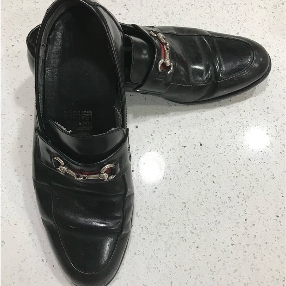 Gucci Black Horse-bit Loafers Gucci Size 10.5 VINTAGE 
PAIR WITH JEANS - Picture 2 of 12